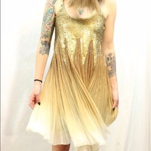 COPY - Free people Super Nova Daydream Dress Gold Size 2